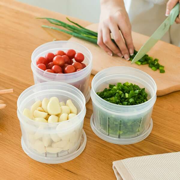 

1шт сливный ящик для хранения продуктов, Прозрачный