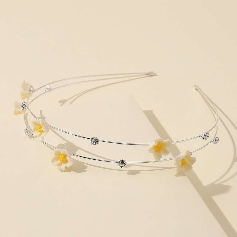 

Rhinestone & Floral Headband, Multicolor