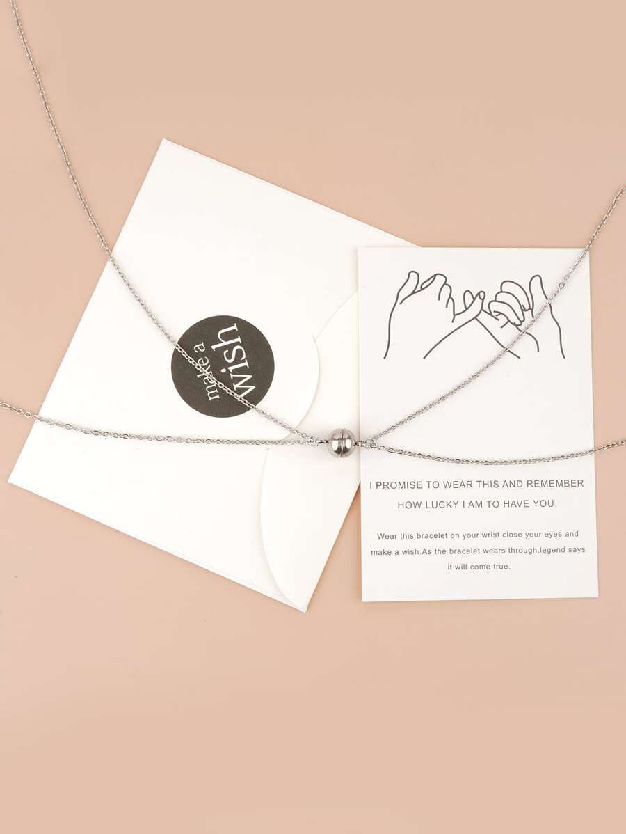 2pcs Couple Magnetic Necklace