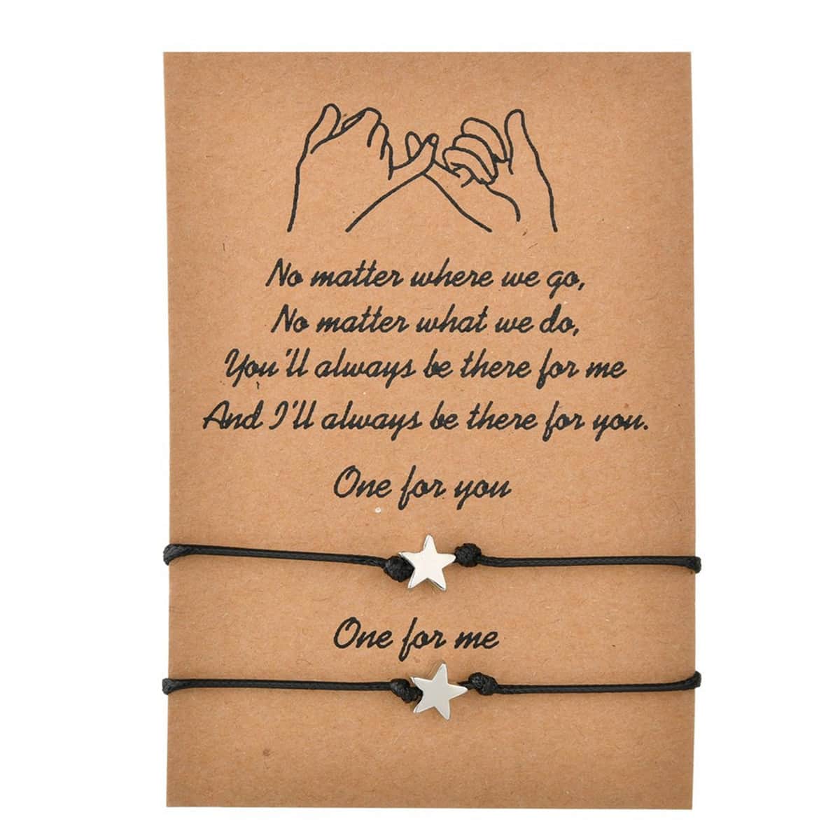 

2pcs Star Rope Bracelets, Silver