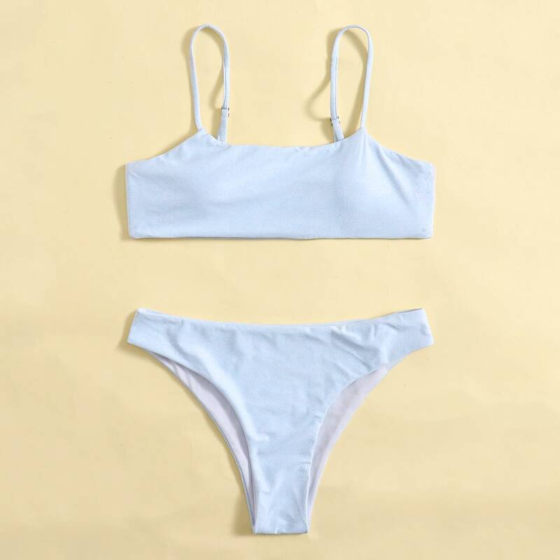 

Dalmatian Print Bikini Swimsuit, Blue and white