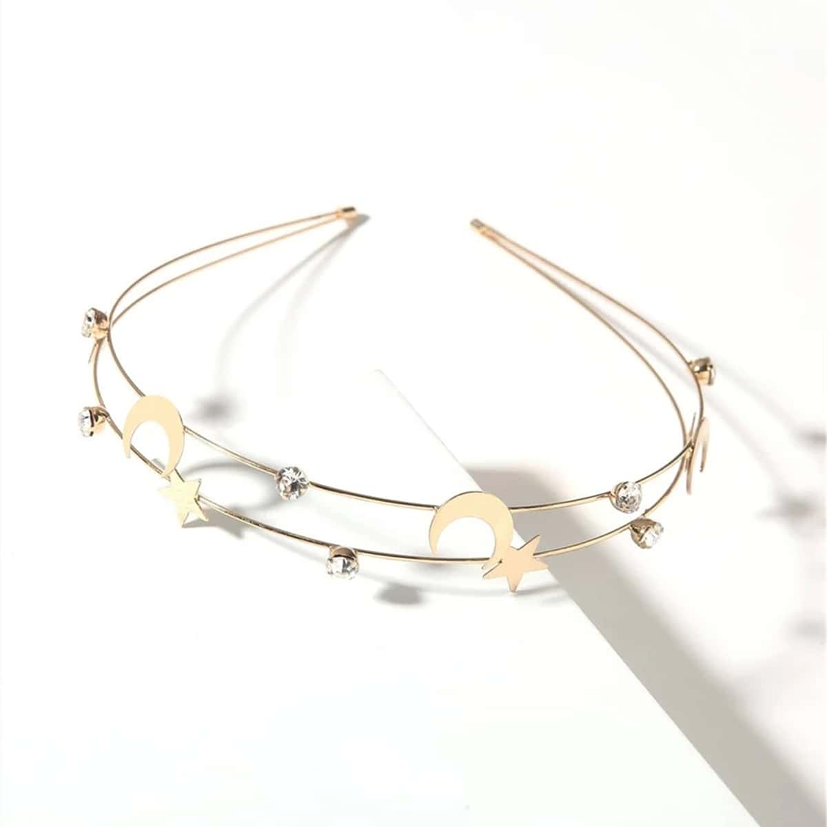 

Star & Moon Headband, Gold