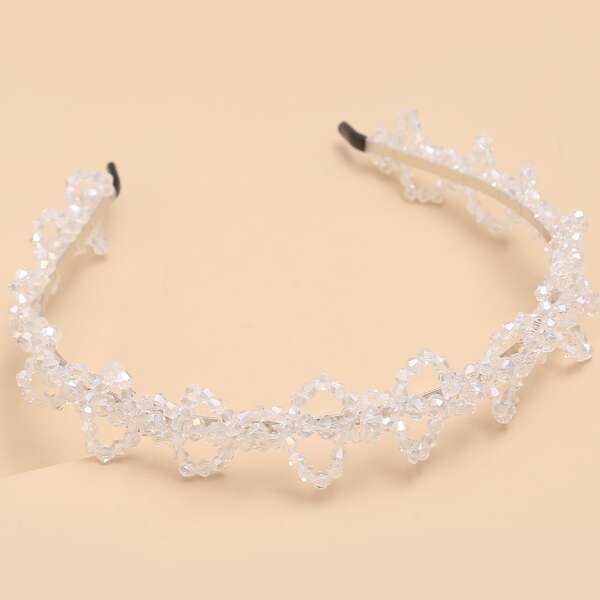 

Bead Decor Hair Hoop, White