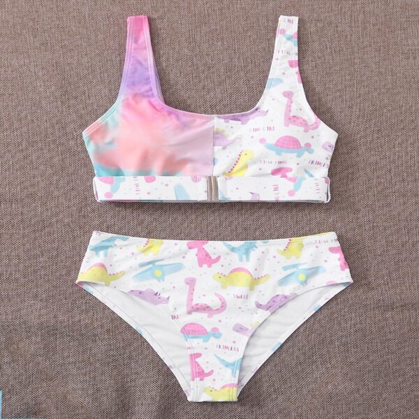 

Dinosaur Random Print Bikini Swimsuit, Multicolor
