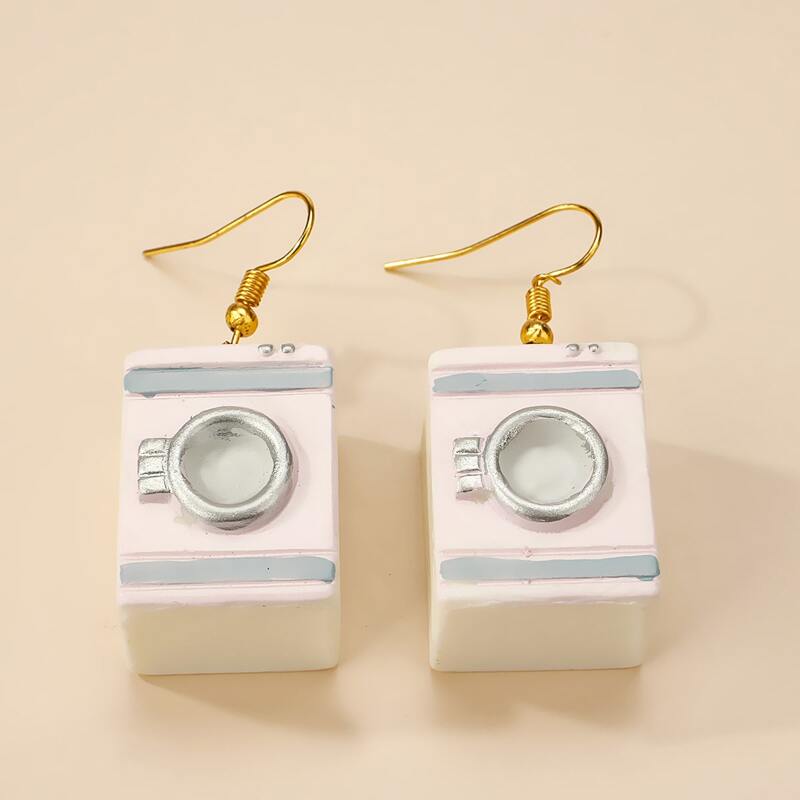 

Washing Machine Drop Earrings, Multicolor