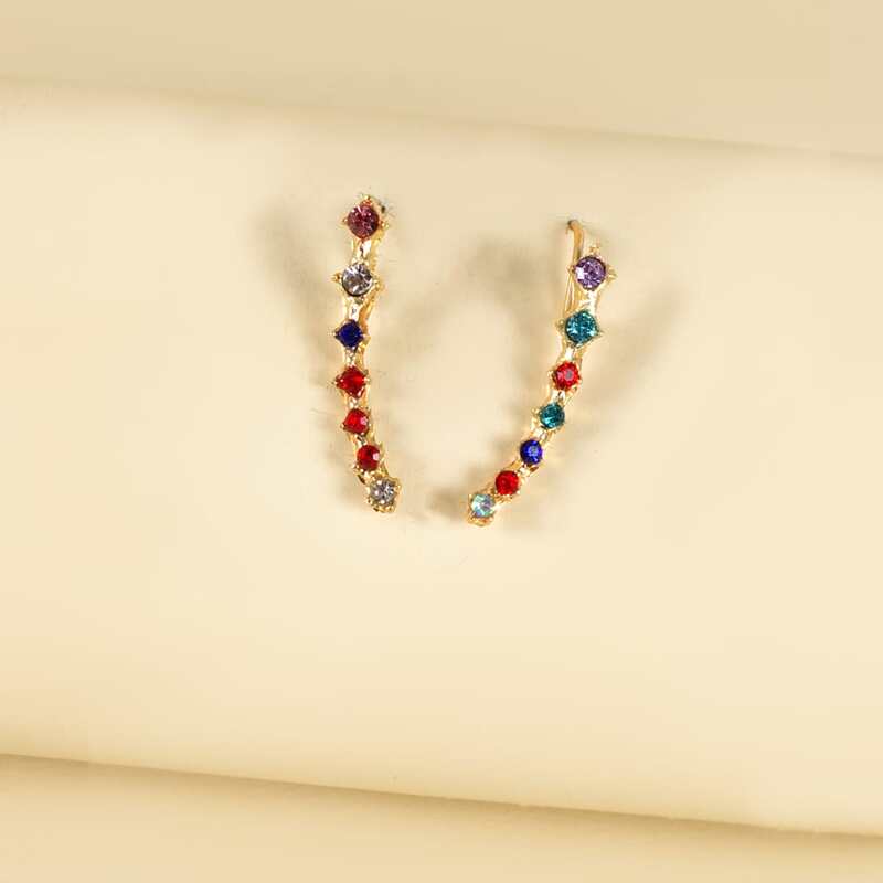 

Colorful Rhinestone Earrings, Multicolor