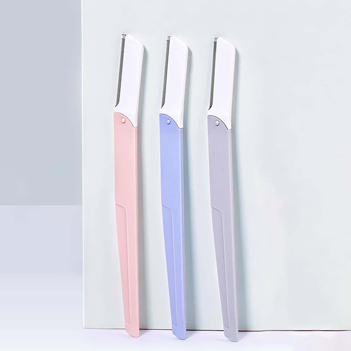 

3pcs Eyebrow Trimming Knife, Multicolor