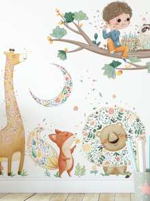 Kids Cartoon Graphic Wall Sticker - Multicolor - View 5