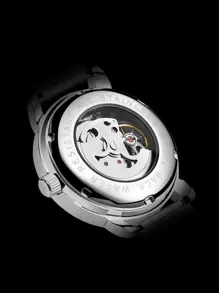 Reloj mecánico esqueleto para hombre - Dorado - Ver 3