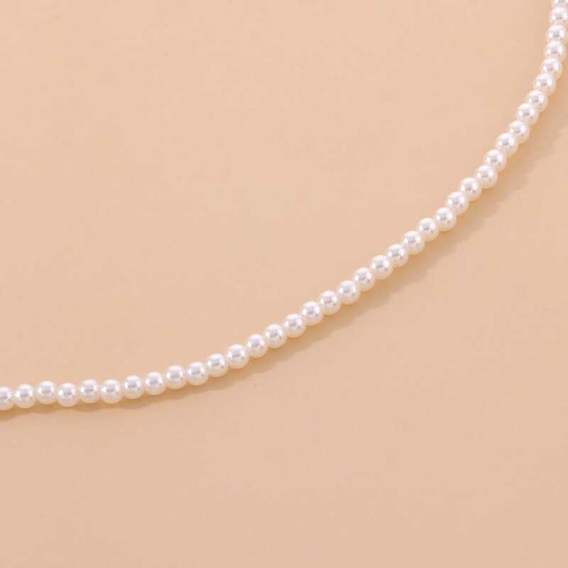 

Faux Pearl Charm Necklace, Gold