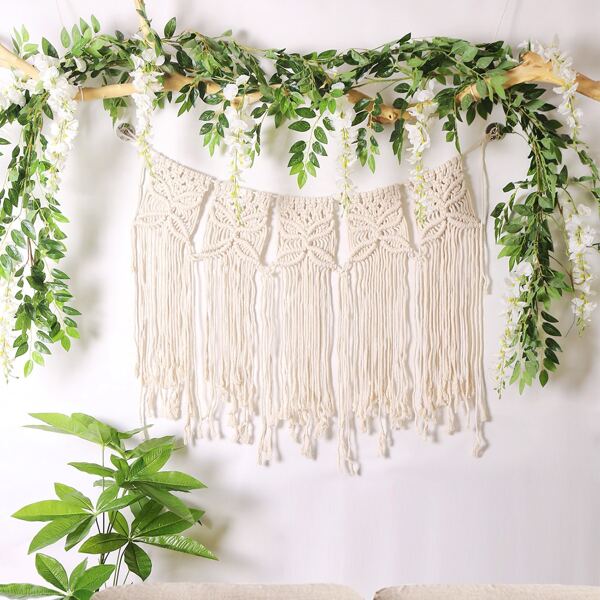 

1pc Woven Wall Hanging, Beige