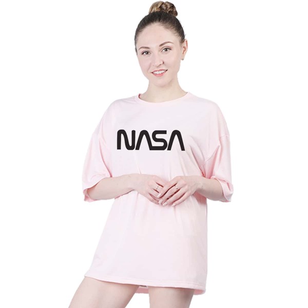

Letter Graphic Drop Shoulder Tee, Baby pink