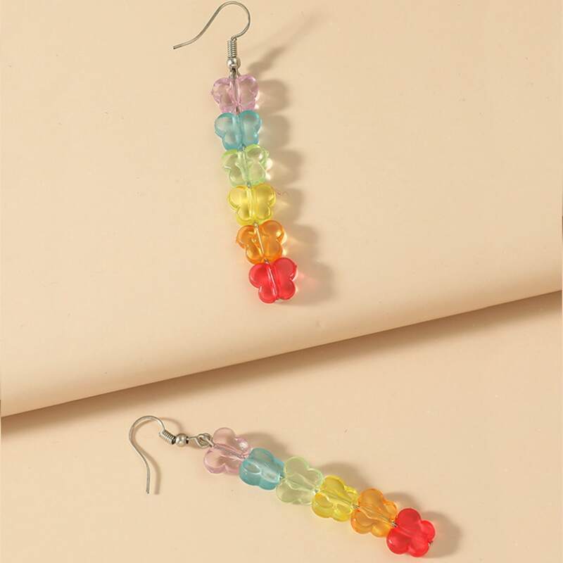 

Colorful Butterfly Drop Earrings, Multicolor