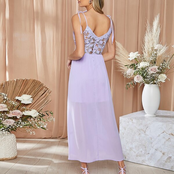 

Guipure Lace Detail Cami Dress, Lilac purple