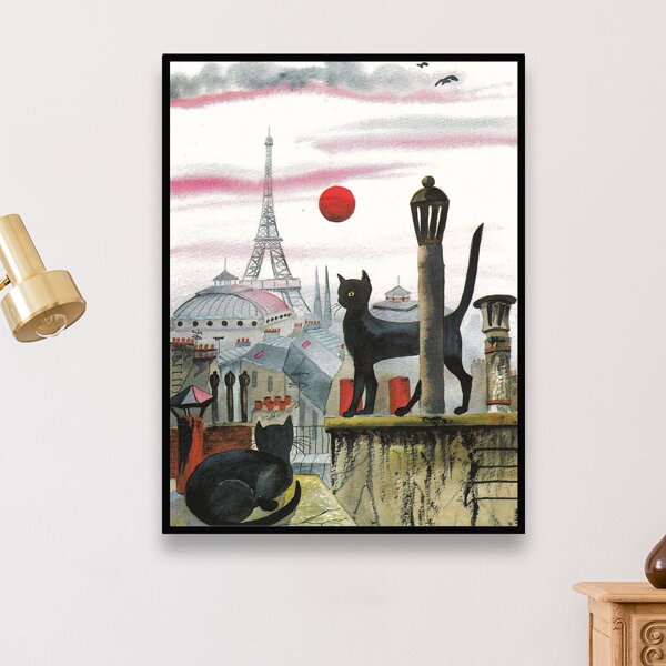 

Cat Print DIY Diamond Unframed Painting, Multicolor