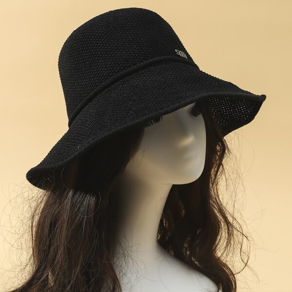 

Letter Detail Sun Hat, Black