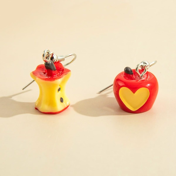 

Apple Decor Drop Earrings, Red