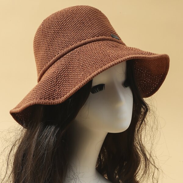 

Letter Detail Sun Hat, Brown