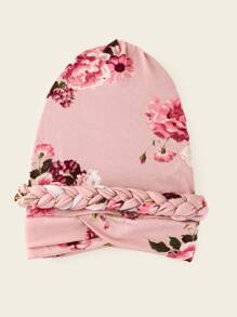 Mũ in hoa - Hồng - Xem 2