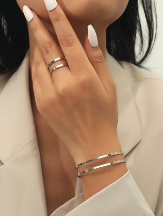 إسورة مفتوح بقص مجوف وخاتم