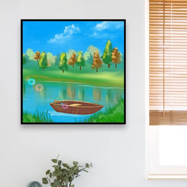 

Boat Pattern Diamond Painting Without Frame, Multicolor