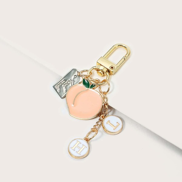 

Peach Design Bag Charm, Pink