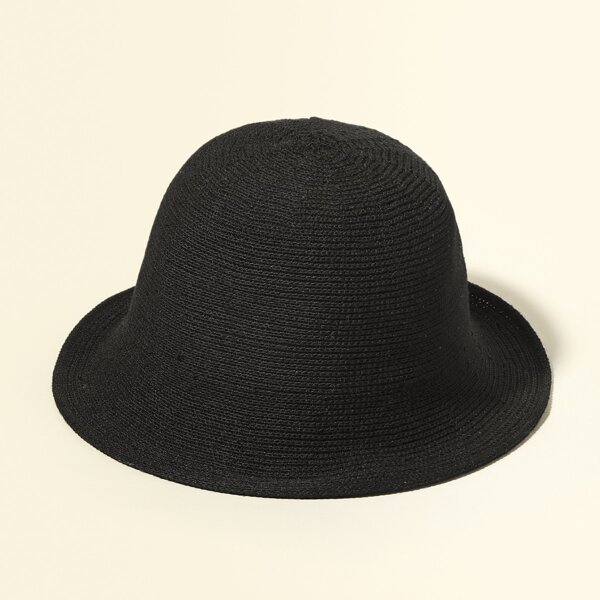

Solid Straw Hat, Black