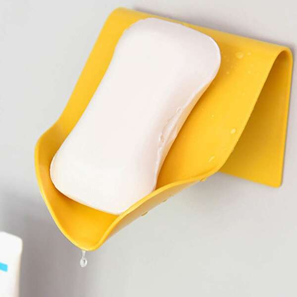

1pc Solid Color Soap Holder, Yellow
