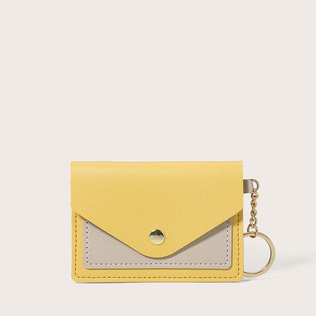 

Colorblock Envelope Purse, Yellow