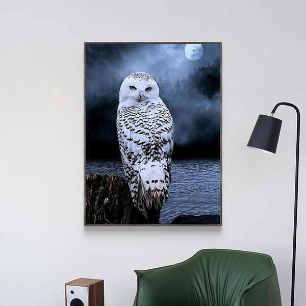 

Owl Print DIY Diamond Unframed Painting, Multicolor