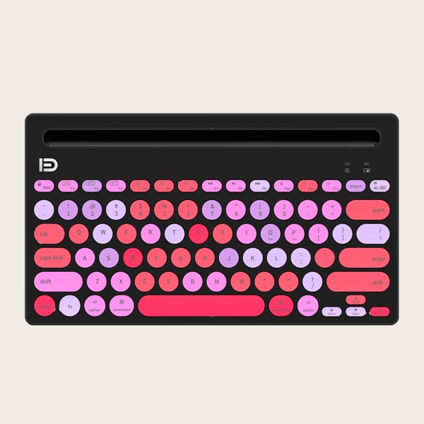 

Colorful Round Key Wireless Keyboard, Black