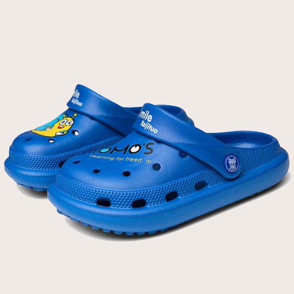 

Toddler Girls Cartoon Graphic Slippers, Royal blue