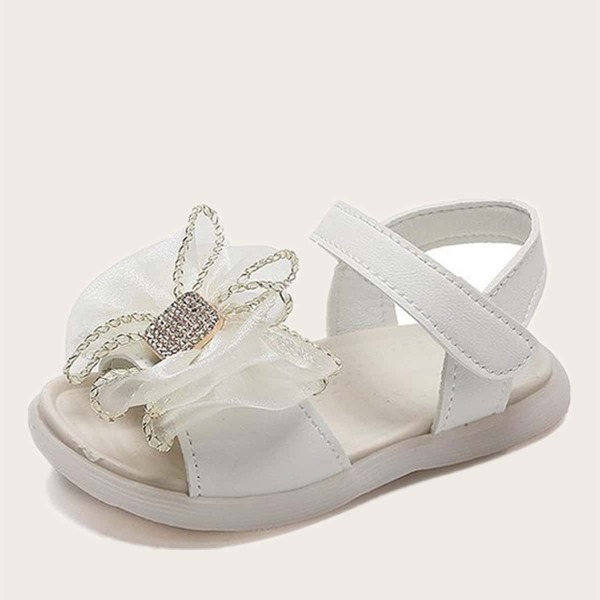 

Toddler Girls Bow Decor Sandals, White