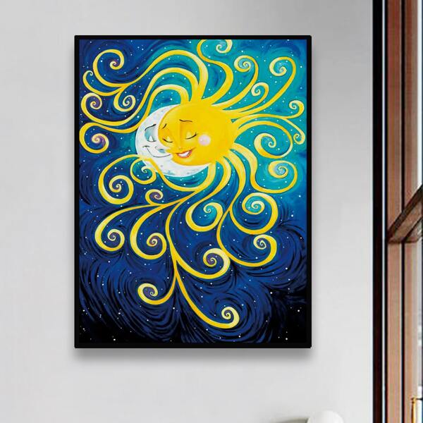

Sun Print DIY Diamond Unframed Painting, Multicolor