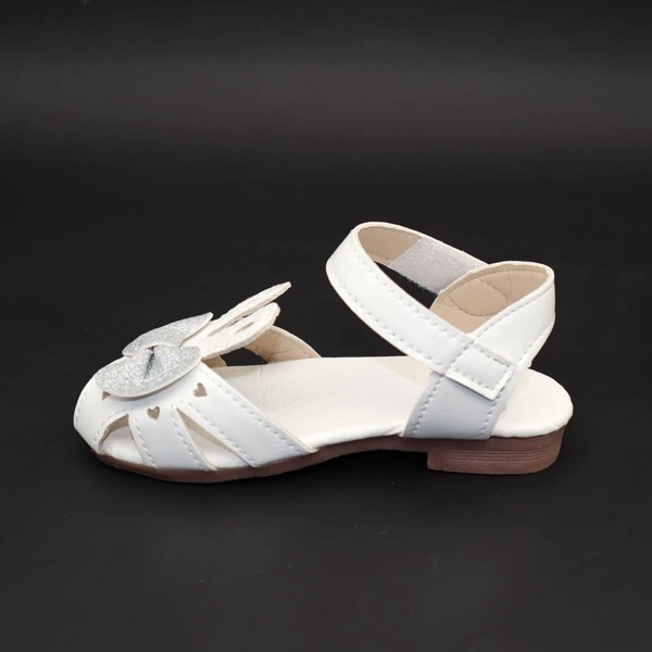 

Toddler Girls Bow Decor Strappy Sandals, White