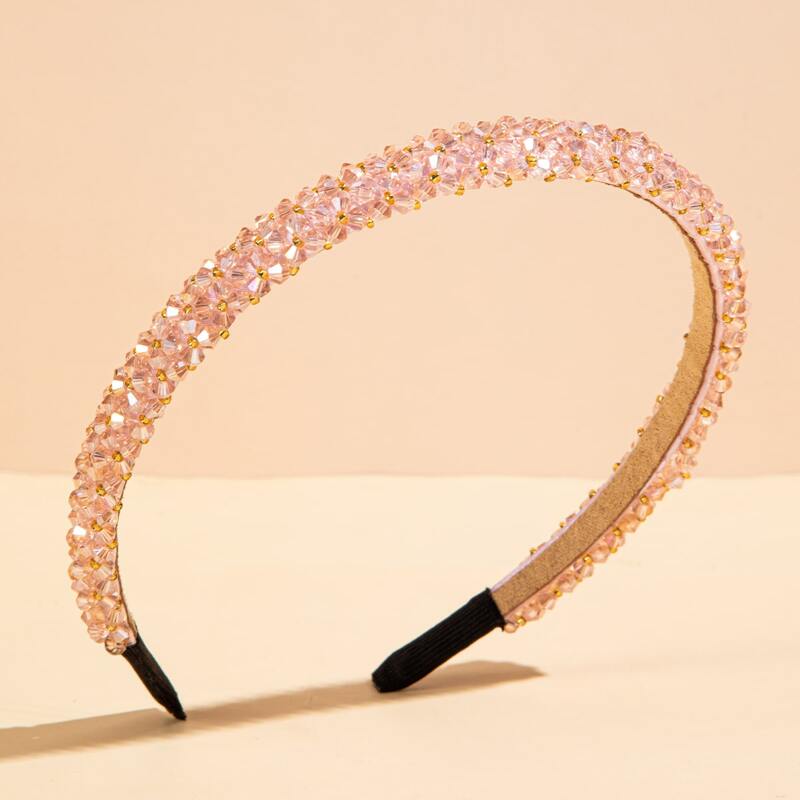 

Bead Decor Hair Hoop, Pink