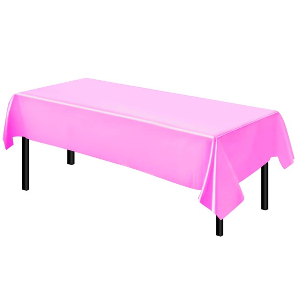 

1pc Solid Disposable Tablecloth, Hot pink