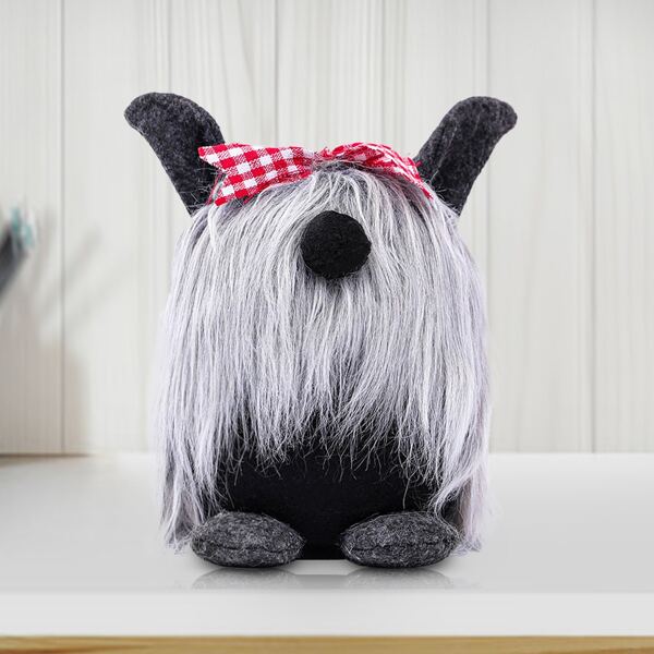 

1pc Cartoon Plush Doll, Black