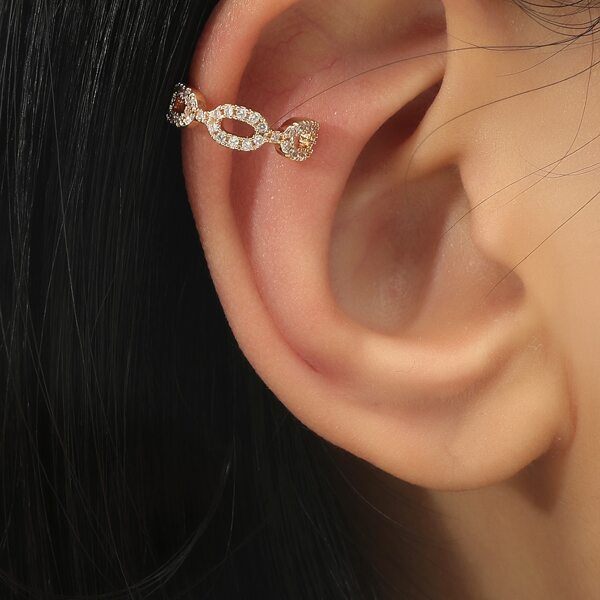 

Zircon Decor Ear Cuff, Gold