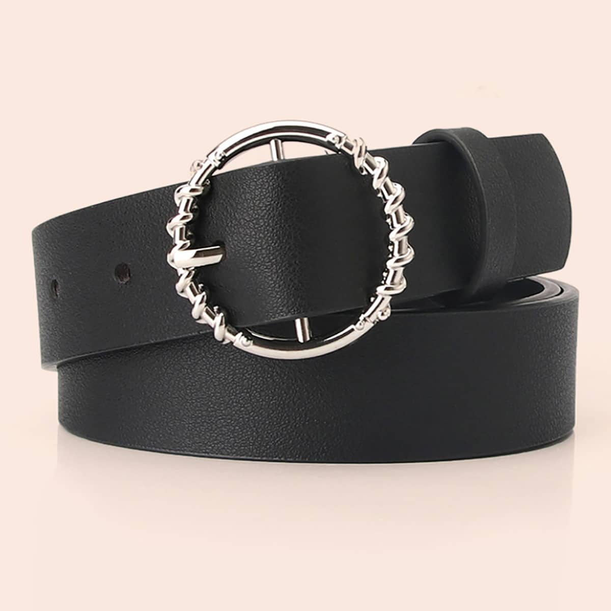 

Ring Buckle Belt, Black