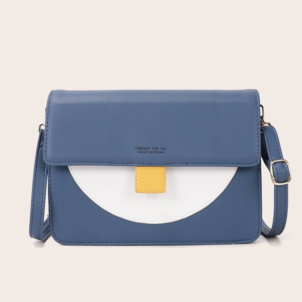 

Color Block Crossbody Bag, Blue