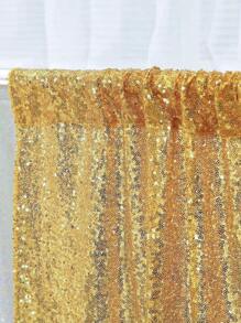 1pc Glitter Decorative Curtain - Gold - View 6