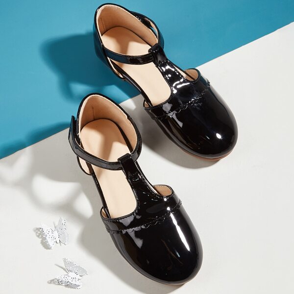 

Toddler Girls Patent Leather Flats, Black