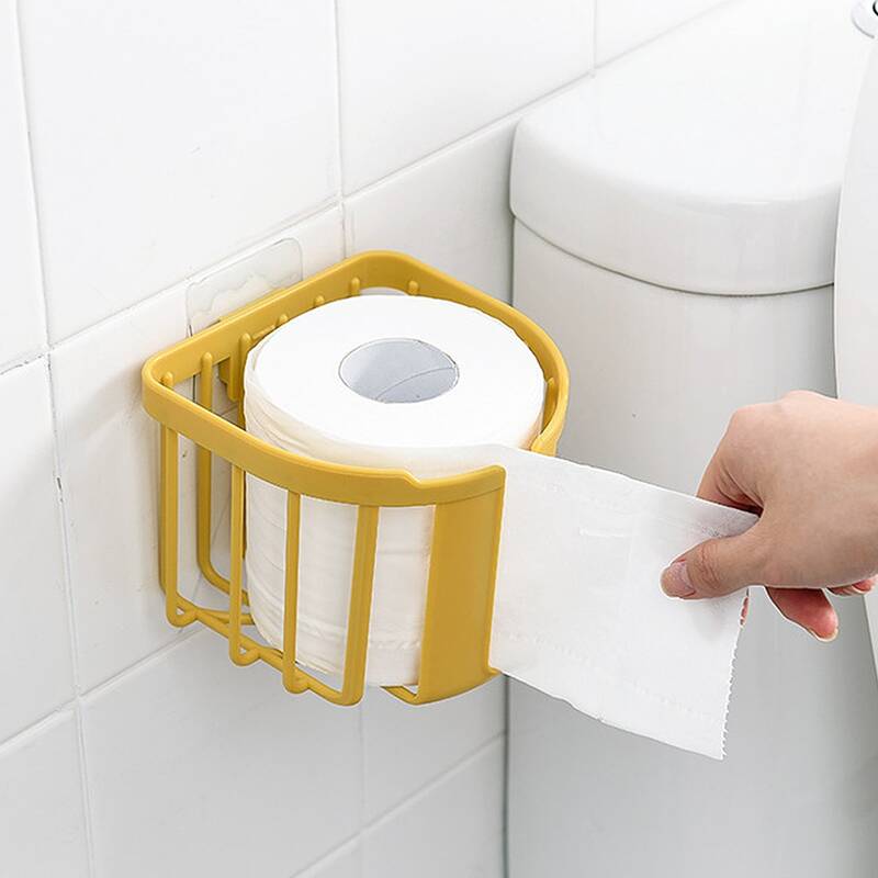 

1pc Wall Mounted Toilet Paper Holder, Multicolor