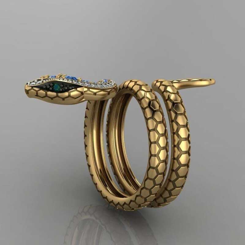 

Snake Design Ring, Bronze