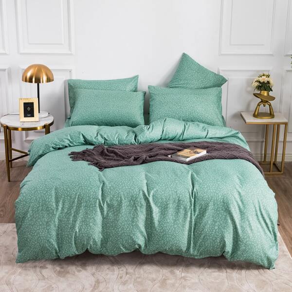 

Graphic Print Duvet Cover Set Without Filler, Green
