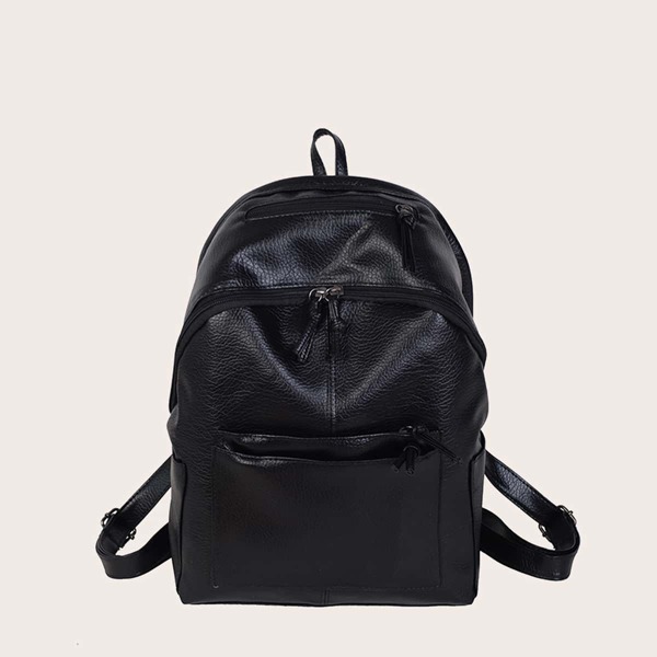 

Minimalist Pocket Front Classic Backpack, Black