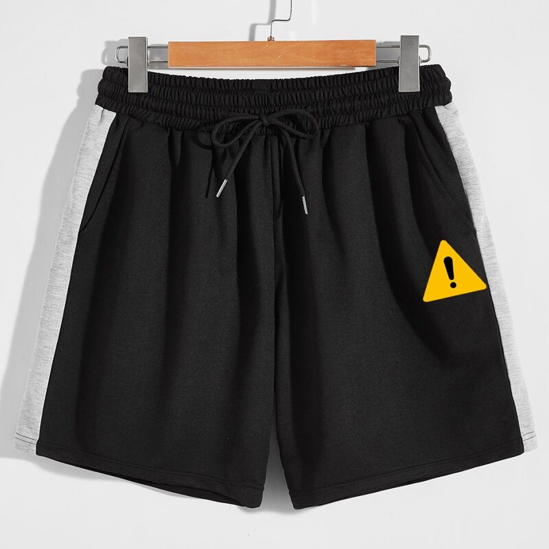 

Guys Colorblock Graphic Drawstring Shorts, Black