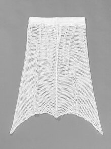 Solid Fishnet Cover Up