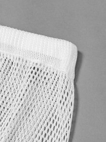 Solid Fishnet Cover Up